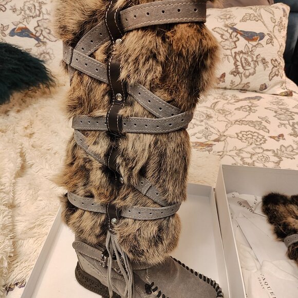 El Vaquero Silverstone fur boots